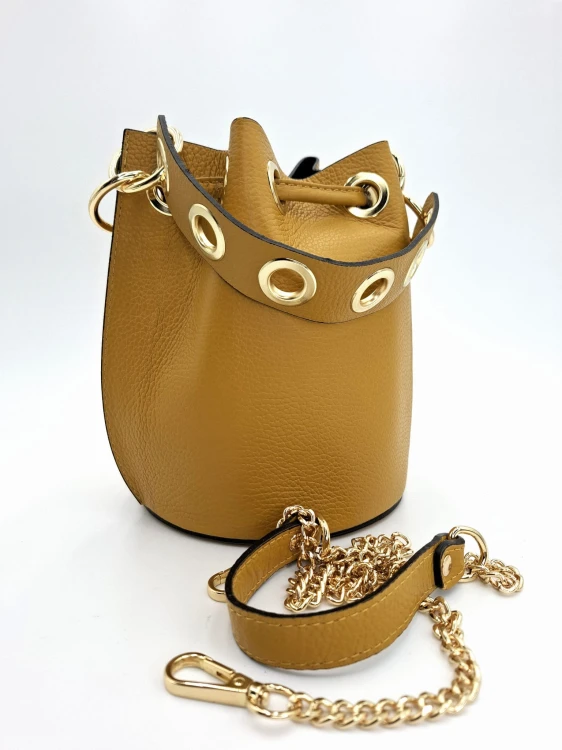 borse in pelle żółta musztardowa torebka  damska skóra naturalna