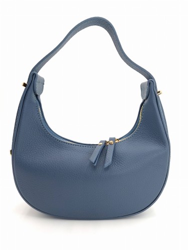 niebieska torebka skórzana vera pelle