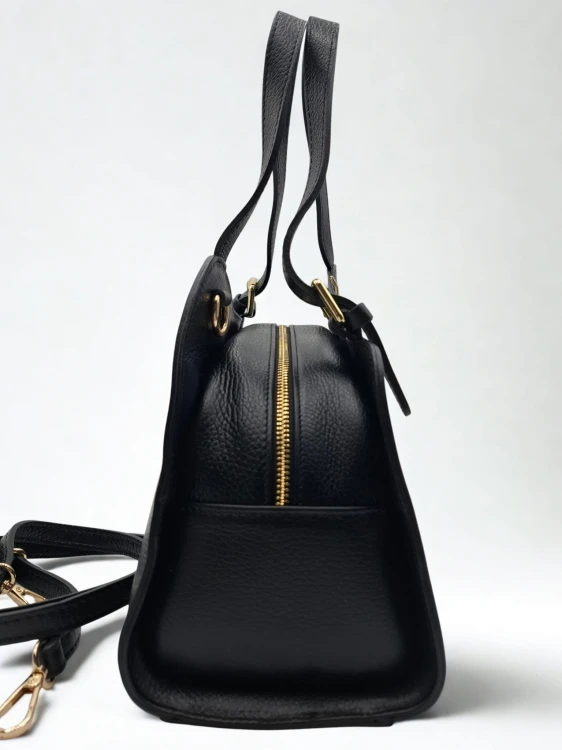 czarny kuferek damski torebka vera pelle