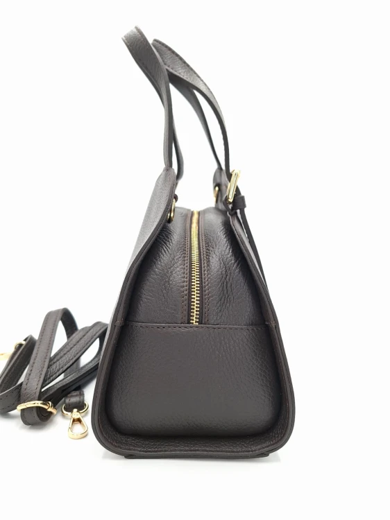 torebka skórzana typu kuferek damski ze skóry naturalnej vera pelle