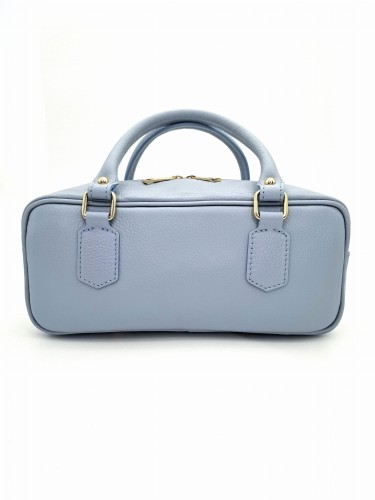 torebka skorzana kuferek jamnik blekit niebieska