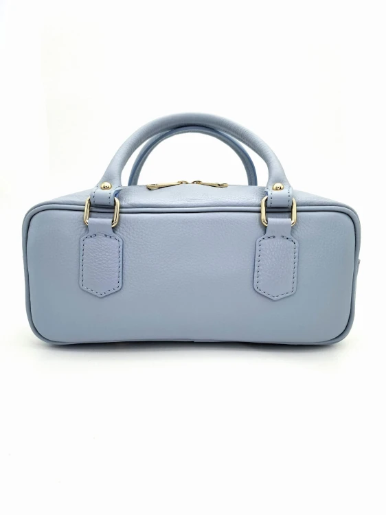 torebka skorzana kuferek jamnik blekit niebieska