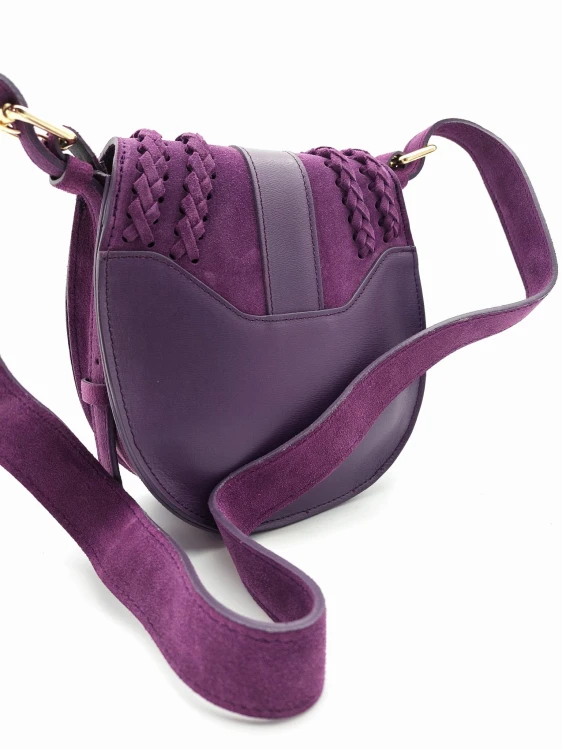 torebka fioletowa zamszowa