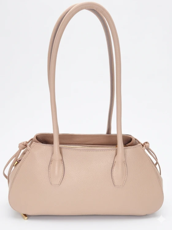 torebka różowa skórzana bagietka