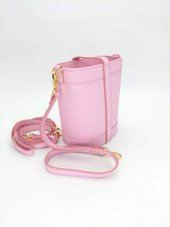 vera pelle różowa torebka ze skóry naturalnej