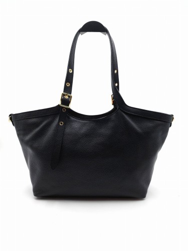borse in pelle torebka shopper czarna