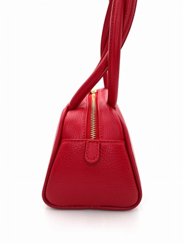 borse in pelle czerwona wloska torebka ze skory