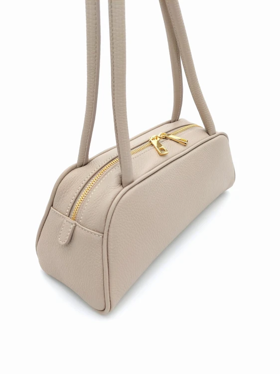 torebka skórzana jamnik taupe