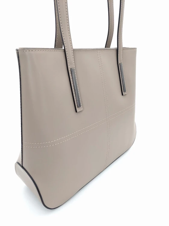 torebka shopper skóra taupe