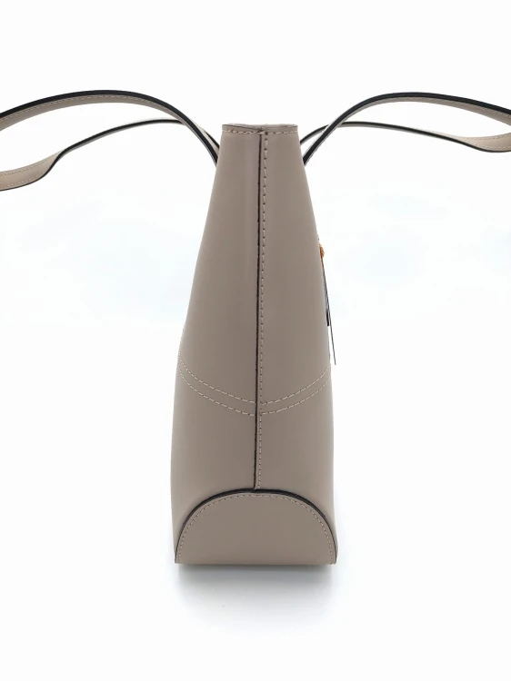 torebka beżowa taupe skóra naturalna vera pelle