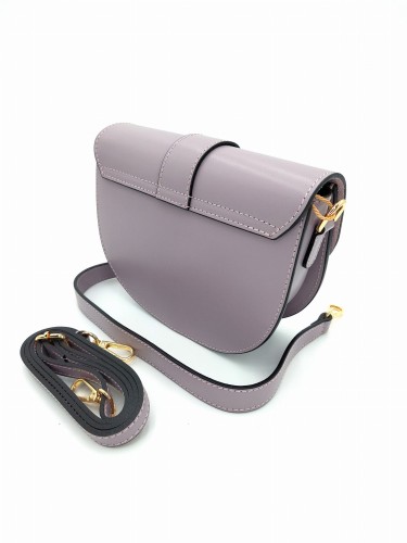 torebka ze skóry naturalnej fioletowa lawendowa