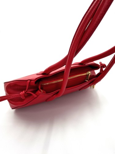 torebka skorzana czerwona