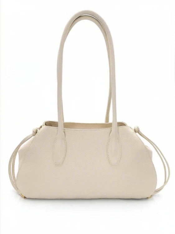 torebka skórzana listonoszka jasny beż