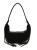 czarna zamszowa torebka na ramię  frędzle